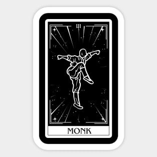 Monk Tarot Card D&D Nat 20 Dungeons & Dragons Sticker